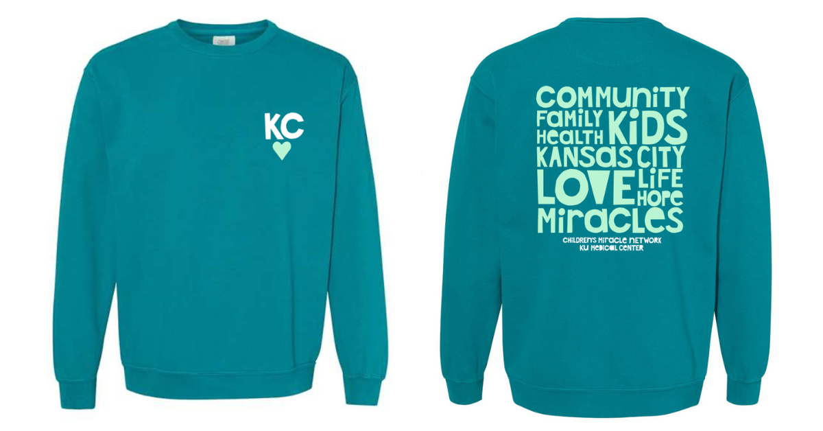 Teal Crew Sweatshirt